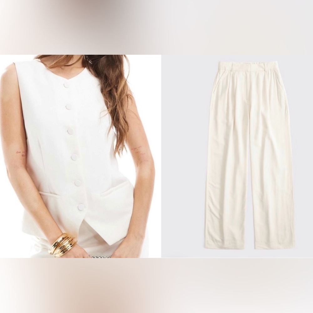 Two Items - Abercrombie and Fitch Vest and Linen Pants